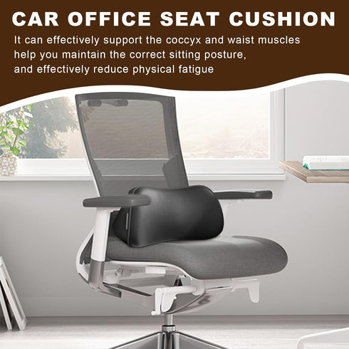 Generic Setup Car Lumbar Support Pillow - Ergonomic Back Cushion, Chair Support Pillow | Memory Foam Seat Pad, Non-Slip