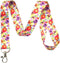 Pansy Floral Print Lanyard Key Chain ID Badge Holder