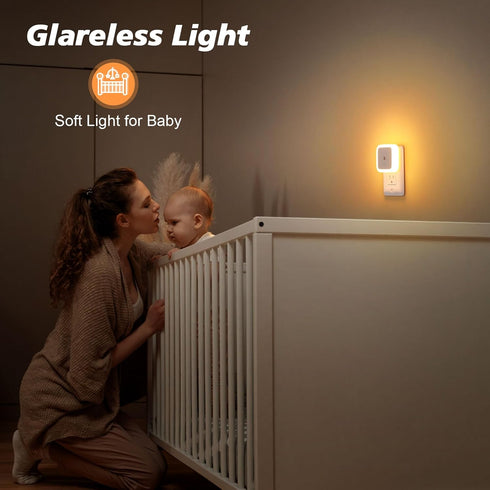 Sujeet Night Light, 4-Pack Plug-in Night Lights, Dusk to Dawn LED Night Lamp for Kids Bedroom