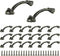 20Pcs Black Barn Door Handles, Zinc Alloy Mini Decorative Handles for Cabinet, Drawer, and Closet