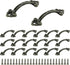 20Pcs Black Barn Door Handles, Zinc Alloy Mini Decorative Handles for Cabinet, Drawer, and Closet