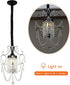 1-Light Mini Crystal Chandelier Chic Chandeliers, Antique Crystal Pendant Light Fixture Elegant Ceiling Light Fixtures
