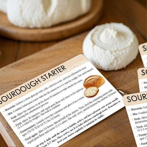 Besttile 30 4 6 inches Pcs Sourdough Starter Feeding Care Instruction Cards * Nurturing Sourdough Starter Guide Starter