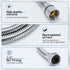 LukLoy 1/2" to 1/2" Nut Stainless Steel Shampoo Bowl Hose for Professional Salon Use, Sprayer Head Not Included