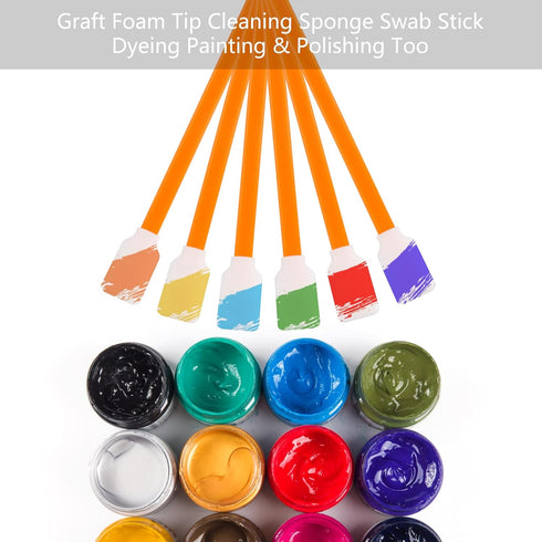 Foam Cleaning Swabs, 5.11" Square Rectangle Cleaning Swab Foam Tips for Electronics, Pack of 30