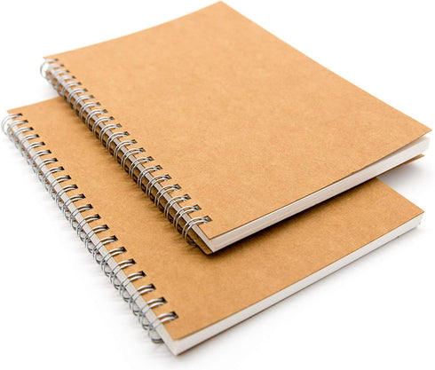 DSTELIN Blank Spiral Notebook, 9-Pack, Soft Cover, 100 Pages, 7.5 inch x 5.1 inch
