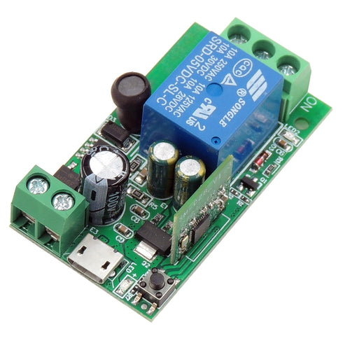 DieseRC 1 Channel WiFi Smart Switch, DC 5V 12V 24V 36V Passive Output Relay Module, Compatible with Alexa
