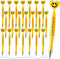 Qilery 50 Pcs Employee Appreciation Gifts, Smile Face Pens, You Are Awesome Pens, Black Ink Ballpoint