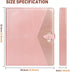 Toplive Padfolio 3 Ring Binder Organizer for Women, A4 Letter Size PU Leather Portfolio, Rose Gold