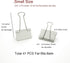 Nctinystore Silver Binder Clips, Small Metal Clamp 3/4-in (19-mm), 41-Count