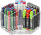 NIUBEE Acrylic Pen Pencil Holder 7 Compartments, Crayon Organizer, Multi-capacity Marker Storage