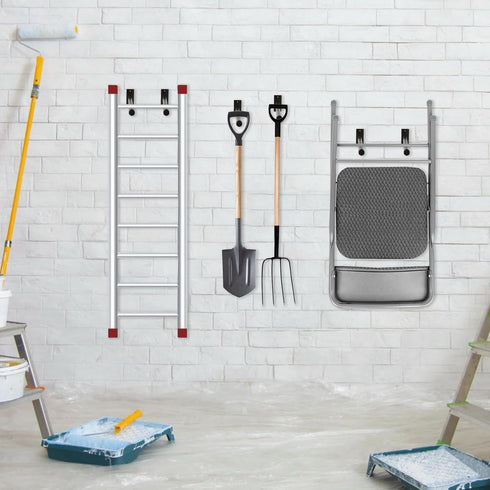 MEIPEIQIZHI (3-pack)) Garage Storage Mechanism Wall Mounted, Folding chair storage rack,Garden Tool Rack Manager