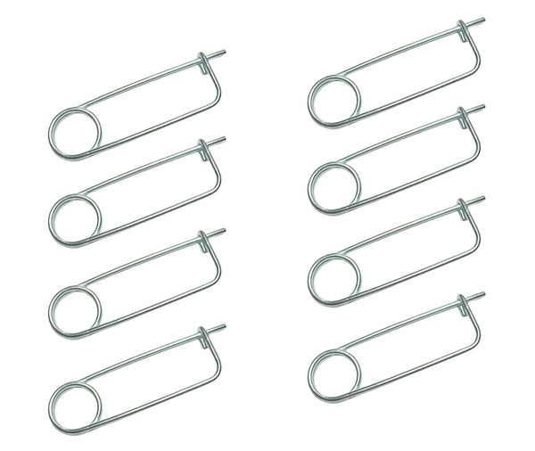 8PCS Quick Lock Brooch Safety Pin, Steel Brooch Shape Spring Pin Fastener for Farm Lawn Garden Hook (2.56 in x 0.12 in)