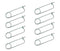 8PCS Quick Lock Brooch Safety Pin, Steel Brooch Shape Spring Pin Fastener for Farm Lawn Garden Hook (2.56 in x 0.12 in)