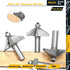 4pcs 60 Set,1/2" Shank,3/16",5/8",3/4" 7/8" Degree Chamfer Bit and Cutting Depth, Horse Nose Router Bits,Eased Eage