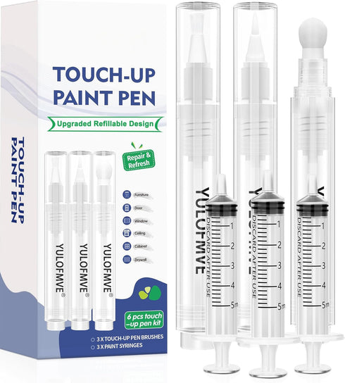 Touch Up Paint Pen Kit, New Upgraded 3 Refillable Paint Pens with