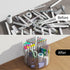 ITAYVAN 360 Desk Pen Holder, Degree Acrylic Rotating Pencil Organizer for Kid Crayon Marker, Office Supply Accessory