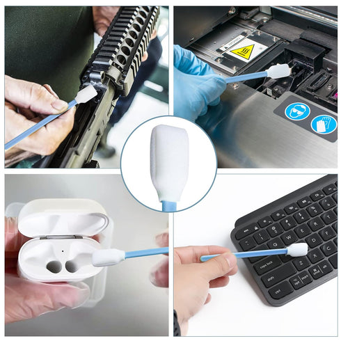 Foam Printer Cleaning Swabs Sticks, BIHYM Square Lint-Free Foam Tip Swab for Camera and Inkjet Printer