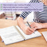 WEMATE Simplified Meeting Notebook, 200 Pages with Action Items, PU Leather Hardcover for Project Planner - Light Purple