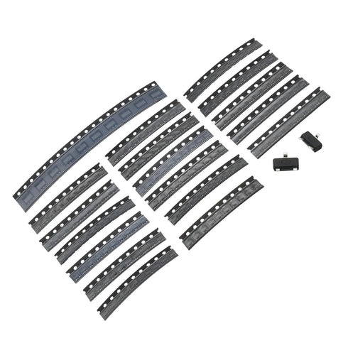PATIKIL Surface Mounted Devices Power Transistor Assortment Kit, 180pcs for Switching Applications
