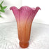 LS20 1.26" 1.5") Bieye Lily Flower Blown Glass Lampshade (Orange Pink, Opening I.D. x O.D.