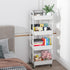 Sywhitta 4-Tier Plastic Rolling Utility Cart - Multi-Functional Storage Trolley with Handle for Office, Living Room,