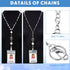 Pangda 4 Sets Retractable Badge Lanyard Necklaces | ID Card Holders Beaded Badge Reel Stainless Steel for Women