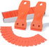 FOSHIO 2PCS Orange Plastic Razor Blade Scraper Tool with 100PCS Blades for Sticker and Adhesive Removal