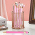 Pink Pens for Women, 6 Pcs Cute Ballpoint Pens Bulk, 1.0mm Medium Point Black Ink, Office School Supplies Gifts for