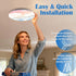 2 12 Inch ANGSYLTH Pcs Fluorescent Light Covers - Round Covers for Ceiling Lights, Home Velcro Light Filters