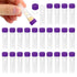 PATIKIL 0.5ml Plastic Cryogenic, 25Pcs Self Standing Cryogenic Vial Screw Top Test Tube for Lab Science, Purple Cap