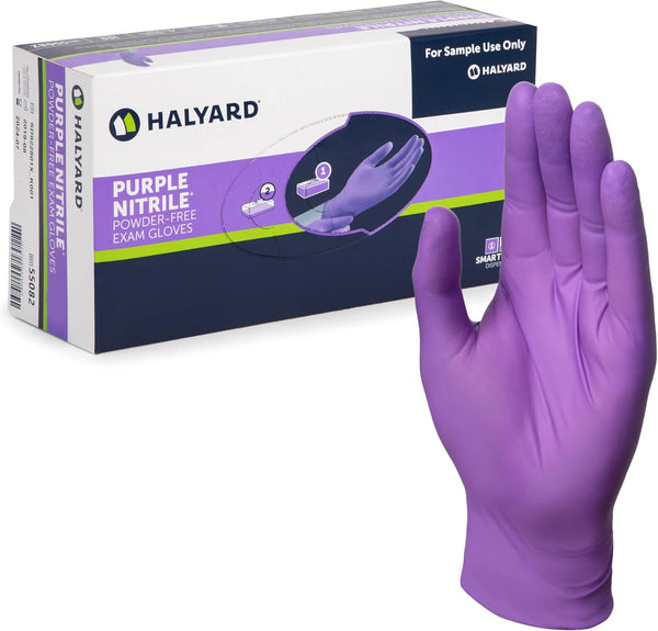 HALYARD PURPLE NITRILE Gloves Powder Free Disposable Medical Exam Gloves Dental Chemo