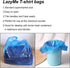 LazyMe Plastic Grocery T Shirt Bags with Handles, 12 x 20 Inch, Blue, 50 Pcs for Shopping and Restaurant