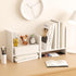 Desk Shelves Wood Desktop Orgnizer Shelf. Office Organization for Top of Desk Organizers and Accessories Bookshelf