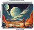 Space Themed Design, Vibrant Color Mouse Pad Travel Mouse Pad for Gaming Cloth Mouse Pad Laptop Mouse Pad, 26x21cm by Flodirise