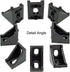 10 Sets 2020 Aluminum Extrusion T Slot Corner Bracket, 90 Degree Right Angle Connector with M5 Bolts