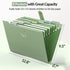 Sooez Aesthetic Expanding File Folder, 8 Pocket Portable Organizer for Important Documents, Light Green