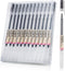 Premium Black Gel Pens, 0.5mm Extra Fine Point, Smooth Writing Ballpoint Pens for School Stationery Supply (12 Packs)