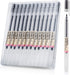 Premium Black Gel Pens, 0.5mm Extra Fine Point, Smooth Writing Ballpoint Pens for School Stationery Supply (12 Packs)