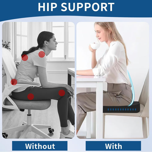 Tailbone, Memory Foam Seat Cushion & Lumbar Support Pillow for Office Chair Car Wheelchair Orthopedic Chair Pad