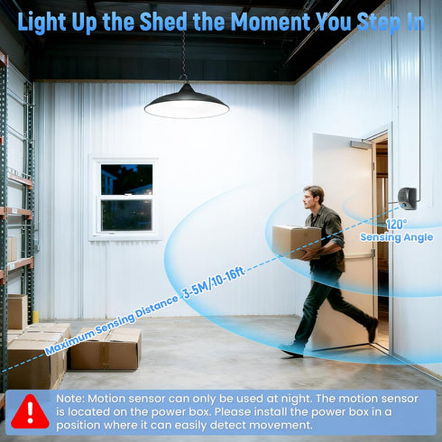 2000LM 4 Solar Shed Light Indoor Outdoor, Motion Sensor Pendant Light, Daytime Available Solar Indoor Lights