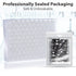 FOUR E'S SCIENTIFIC 100 Pack 4ml Clear Glass Sample Vials with Black PP Screw Caps, Liquid Storage Bottles for Lab,