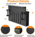 LUKETURE Desk Side Storage, Under Desk Organizer, Steel Hanging Laptop Holder with Pen Holder, Black, M(1 Tier)