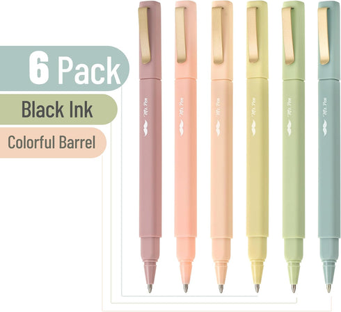 Mr. Pen- Aesthetic Pens, 6 Pack, Black Ink, Fast Dry, No Smear Bible Pens No Bleed Through, Fine Point Pen, Ballpoint Pens Ballpoint, Fine Tip Pens for Note Taking, Pens Aesthetic by Mr. Pen