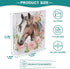 SPRIPORT Horse Florals 1.5 Inch 3 Ring Binder Holds 200 Sheets, Durable PVC Round Ring Binder with Interior Clear