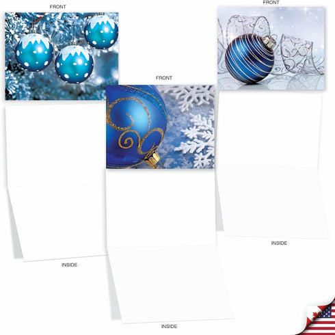 The Best Card Company - Box of 10 Christmas Cards Blank, Assorted Santa & Holiday Cards with Envelopes