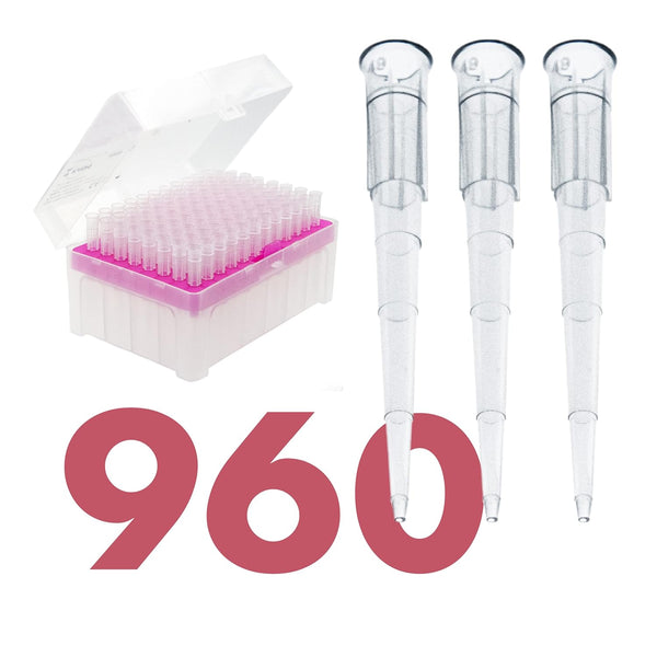 200 uL Universal Racked Laboratory Pipette Tips, Sterile, Non-Filtered, 960 Tips