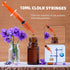 40 Pcs 10ml Syringes with Caps for Industry Lab Pet Feeding, Orange