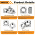 Juvielich 200pcs M3-0.5 M3 M3x0.5mm 304 3D Square Nuts, Stainless Steel Square Nut, SS Tiny Nuts, Metric Coarse Thread