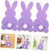 4pcs PRETYZOOM Easter Bunny Cutlery Holder Bags Adorable Tail Design for Festive Table Decor for Dinner Parties